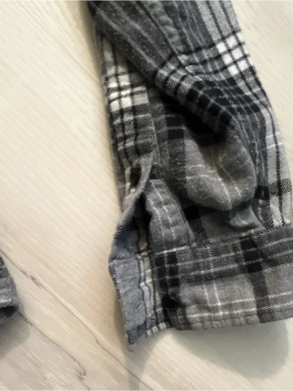 American Eagle Outfitters Gray Plaid Hooded Shirt Jacket